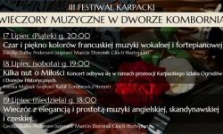 III edycja Festiwalu Karpackiego w Dworze Kombornia