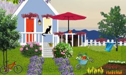 Funkcjonalny ogród z kątem dla dzieci i rodziców