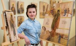 Życie na 34 ikonach przywiozła Tania na plener w Boguchwale 