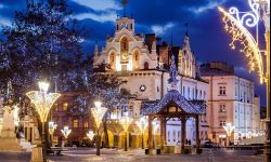 Bajkowo oświetlony Rzeszów... szkoda, że bez śniegu!