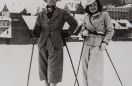 Jan Kiepura z żoną Marthą Eggerth na nartach. Krynica 1937 rok. Reprodukcje Tadeusz Poźniak 