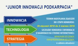 Są pierwsi chętni do "Juniora Innowacji Podkarpacia 2018". Zgłoszenia do 2 marca