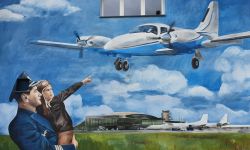 Politechnika ma swój mural - w Ośrodku Kształcenia Lotniczego w Jasionce