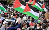 Tysiące demonstrantów na manifestacjach poparcia dla Palestyńczyków w Europie