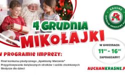 MIKOŁAJKI i finał konkursu plastycznego SPEŁNIAMY MARZENIA 4 grudnia w AUCHAN KRASNE 