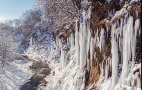 Bajkowe lodospady w Rudawce Rymanowskiej