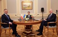 Prezydenci Polski, Litwy i Ukrainy potępili we wspólnej deklaracji uznanie przez Rosję tzw. republik ludowych w Donbasie