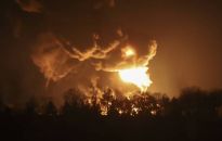 Ukraina: całkowicie spłonęła baza paliwowa w Wasylkowie