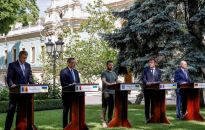 Liderzy Niemiec, Francji, Włoch i Rumunii w Kijowie poparli nadanie Ukrainie statusu kandydata do UE