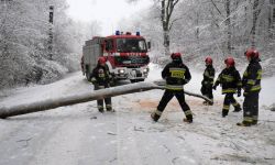 PSP: ponad 600 interwencji w związku z opadami śniegu