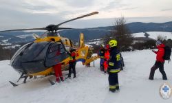 Postrzelony 30-letni myśliwy. Kolega strzelał do dzika