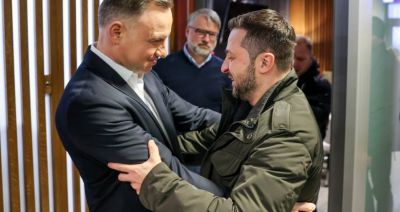 Prezydent Zełenski: w drodze z USA spotkałem się z przyjacielem Ukrainy prezydentem Andrzejem Dudą