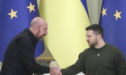 Przewodniczący Michel powitał prezydenta Zełenskiego w siedzibie Rady Europejskiej w Brukseli