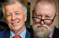 Prof. Jerzy Bralczyk i prof. Jan Miodek w Rzeszowie