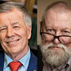 Prof. Jerzy Bralczyk i prof. Jan Miodek w Rzeszowie