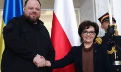 Marszałek Witek powitała w Sejmie przewodniczącego Rady Najwyższej Ukrainy